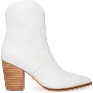 NWT - Steve Madden - White Leather Boot - Janetta 8.5